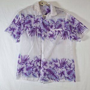 Vintage Kalena Fashions of Hawaii Hawaiian Button Down Shirt size Medium